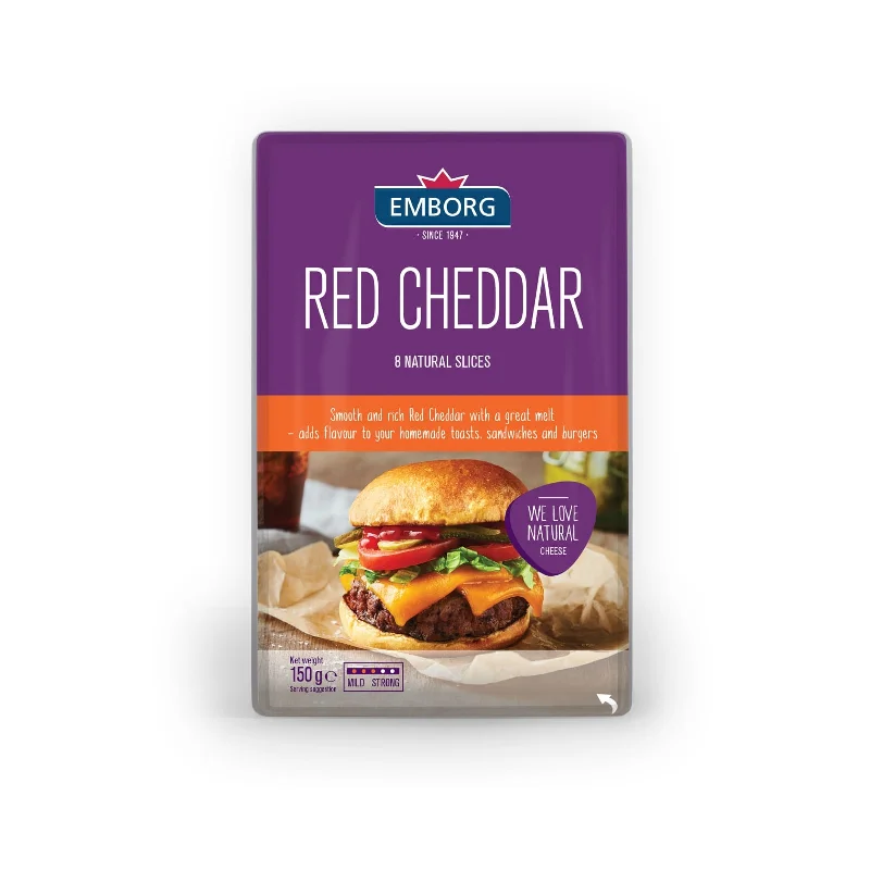 - Air box TSA certified check-inEmborg Red Cheddar Natural Sliced Cheese 150g