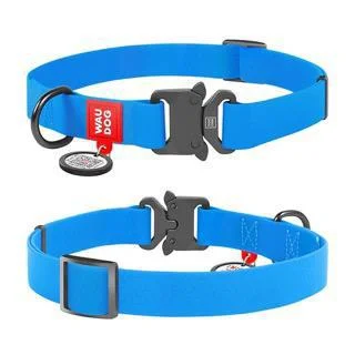 Pet ProductsWd Waterproof Collar Qr Passport L24-40Cm Blue