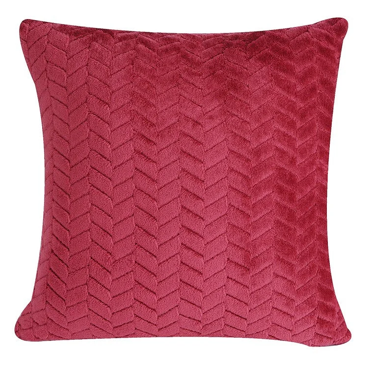 ---H&G Jaquard Fashion Cushion, Ruby, 40x40cm