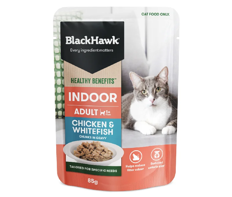 - Dog anti-slip matBlack Hawk Cat Wet Food - Healthy Benefits Indoor -  Box (12 x 85g)