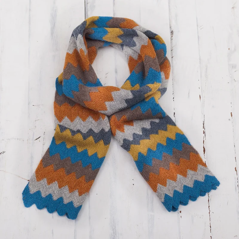  -Non-contact cat thermometerAutumnal Zigzags Autumnal Zigzag Alpaca Blend Wrap Scarf from Peru