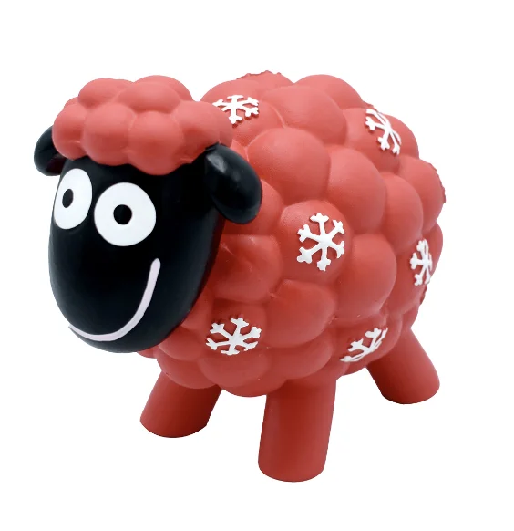 - Postoperative pet anti-licking Elizabethan collarK9 Homes Christmas Latex Red Sheep