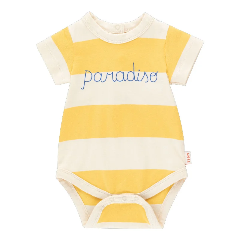 - Hamster silent running wheel to prevent chewingTiny Cottons Light Cream/Yellow Paradiso Stripes Body