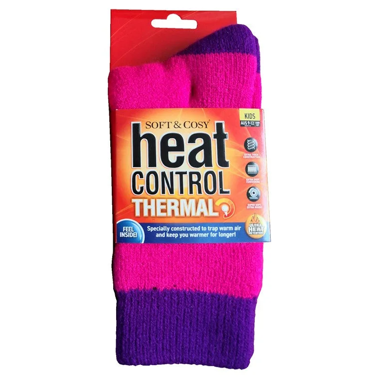 - Winter warm clothes for short-haired dogsKids Premium Heat Control Socks, Pink w/ Purple