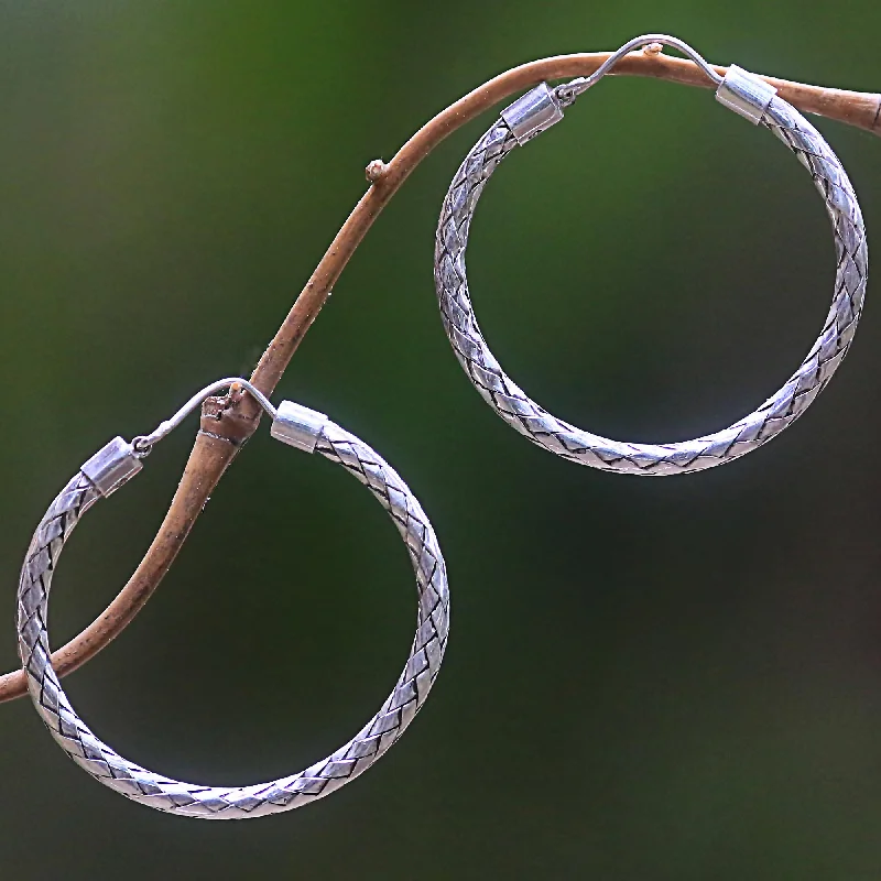 - Natural latex pet mattressPandan Weaving Hoop Earrings of Handwoven Sterling Silver Ribbons