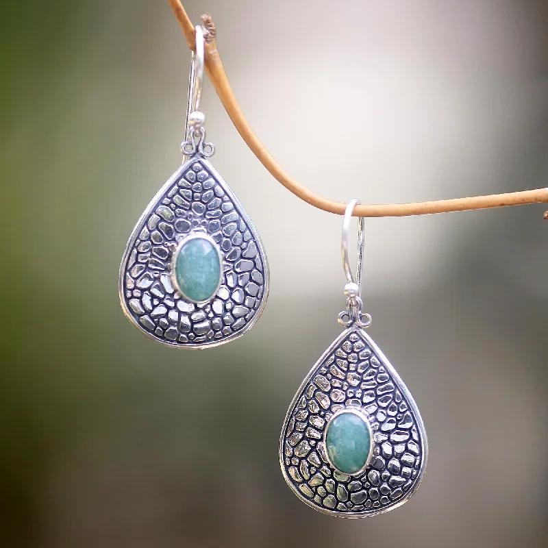 - Summer pet ice matSacred Lake Handcrafted Teardrop Silver Dangle Earrings with Aventurine