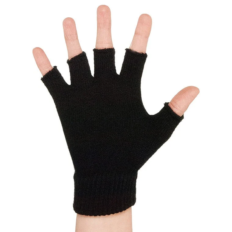 - Pet monitor with cameraAdults Basic Fingerless Gloves, Black