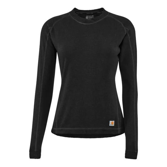 ---Women's Force Heavyweight Synthetic Wool-blend Fleece Base Layer Crewneck Top