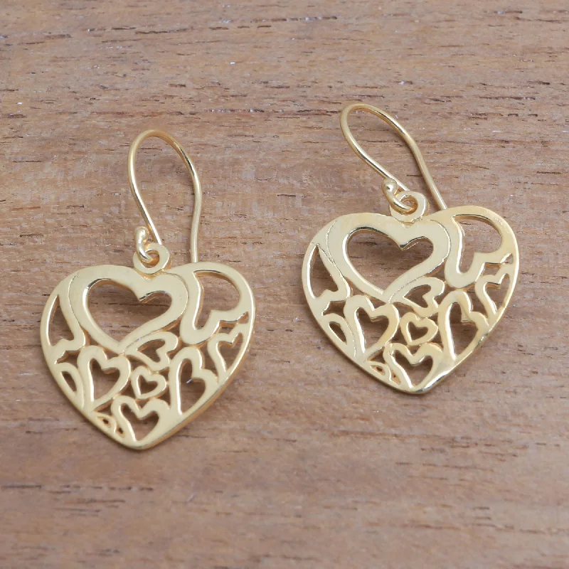 - Pregnant cat delivery room warming boxFull-Hearted Heart Motif 18k Gold Plated Sterling Silver Dangle Earrings