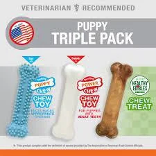 - Remote interactive pet feederNylabone Puppy Triple Pack Blue 47gm