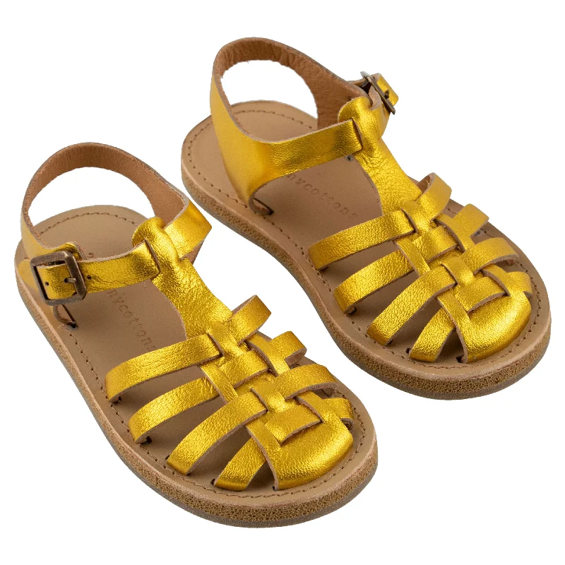  -Explosion-proof leash FOR LARGE dogsTiny Cottons Lemon Metallic Braided Sandals