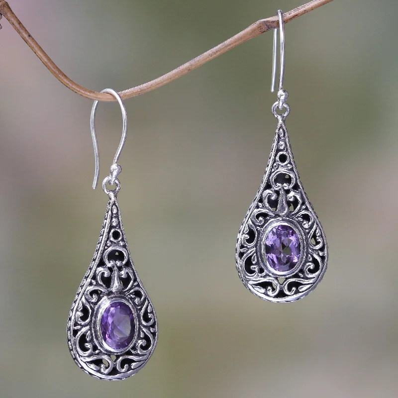  -Anti-scratch sofa protective coverBalinese Dew Artisan Crafted Earrings with Sterling Silver and Amethyst