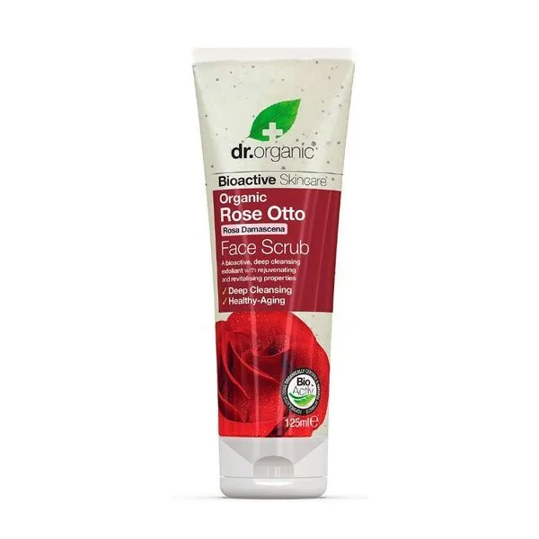 ---Dr Organic Rose Otto Face Scrub 125ml