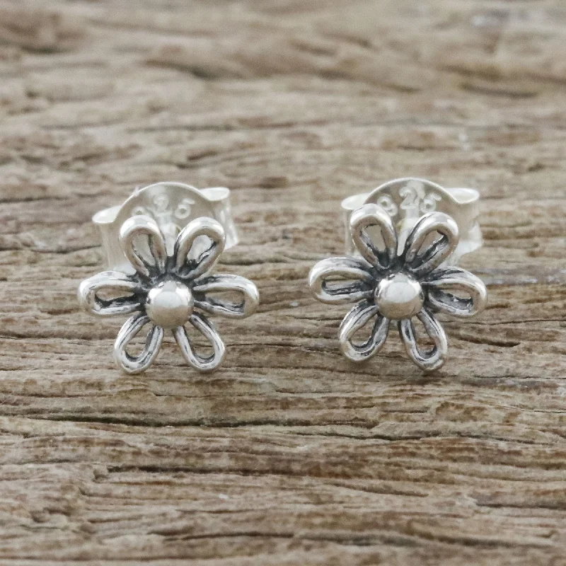 - Remote interactive pet feederFlower Fancy Floral Motif Sterling Silver Stud Earrings from Thailand