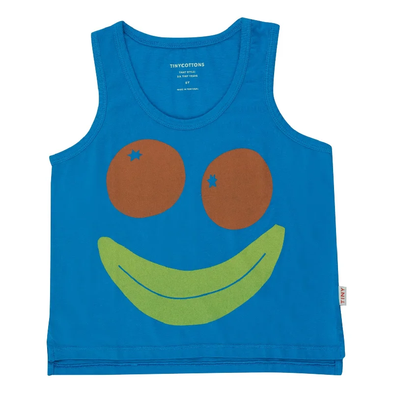 - Custom pet birthday cakeTiny Cottons Lapis Blue Smile Tank Top