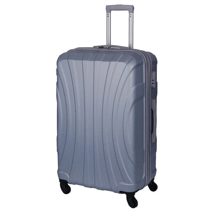 ---Silver Swirl Expandable Trolley Luggage, Small