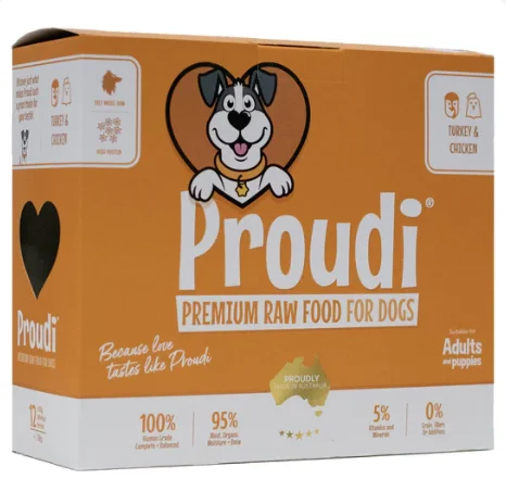 ---Proudi Dog Frozen Food - Turkey & Chicken (2.4kg)