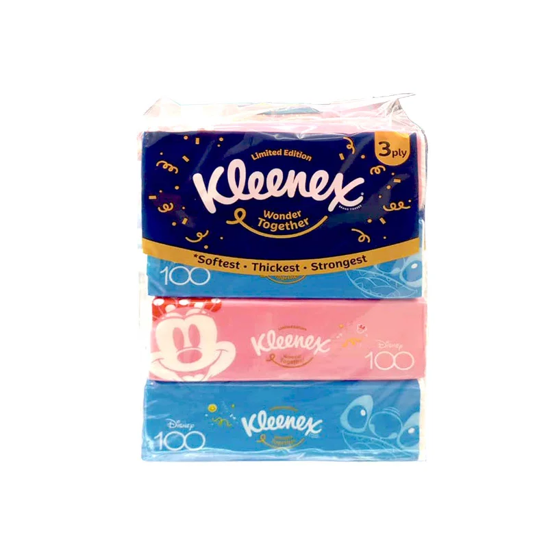 ---Kleenex Softbox Limited Edition 3ply 100pcs x 4