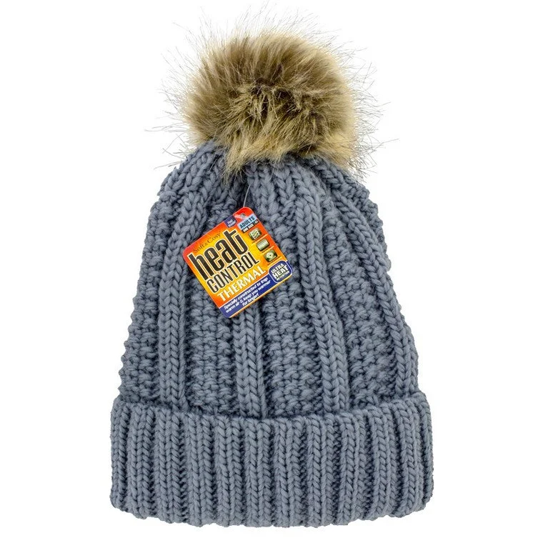 - Climbing pet constant temperature heating padLadies Heat Control Beanie w/ Pom Pom, Grey