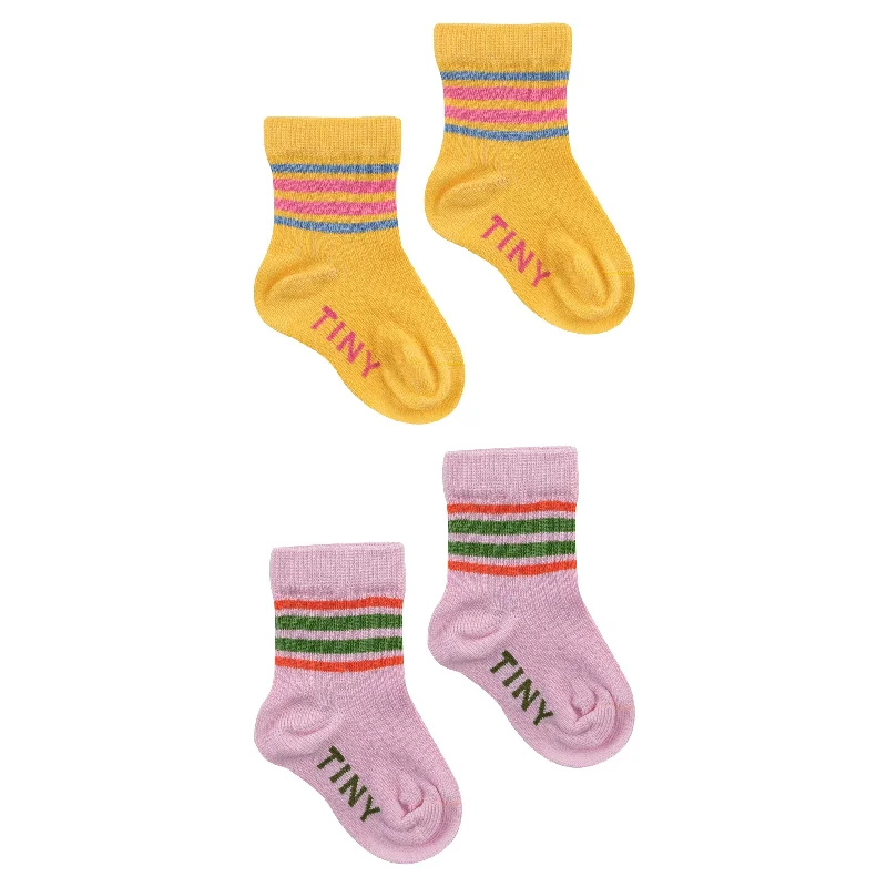 - Custom pet birthday cakeTiny Cottons Light Violet/Yellow Stripes Medium Pack Socks