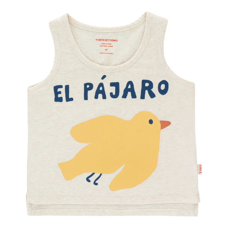 - Natural latex pet mattressTiny Cottons Light Cream Heather/Pale Ochre El Pajaro Tank Top