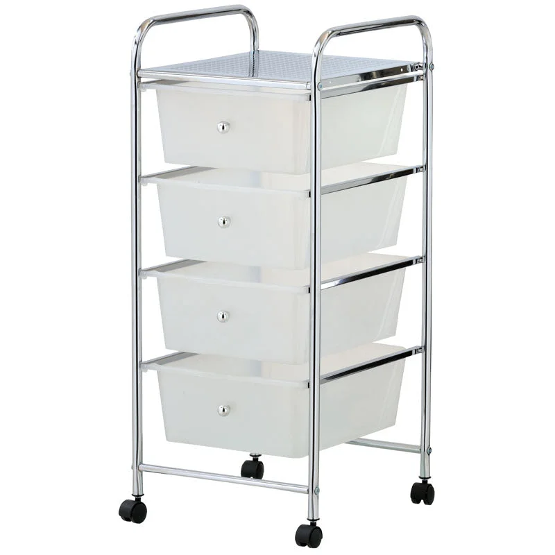 Pet ProductsStorage Trolley 4 Drawer, White