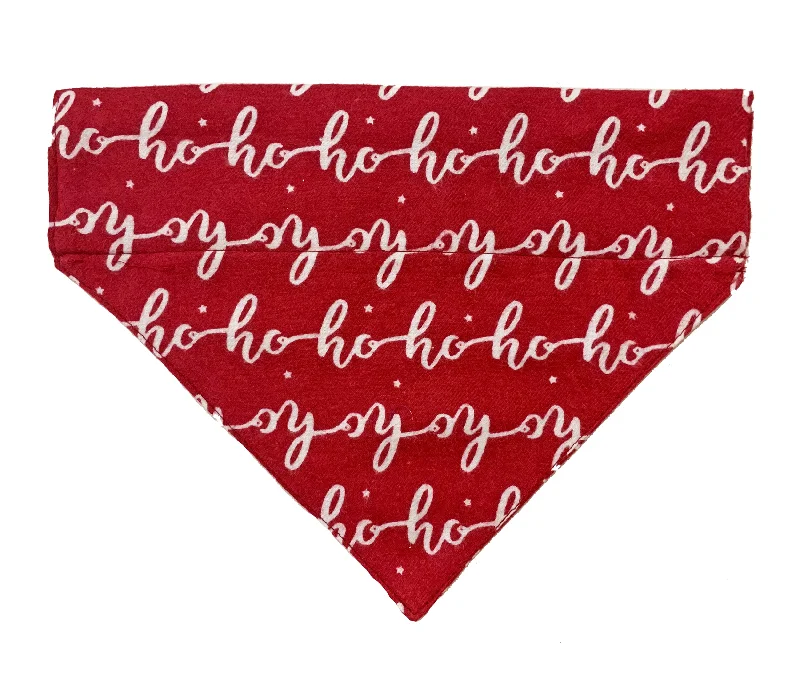 Pet winter warm clothesChristmas Dog Bandana: Ho Ho Ho Red Bandana for Pets