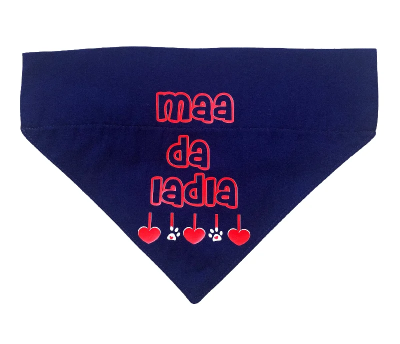 Pet custom clothesDog Bandana: Maa da Ladla Bandana for Pets (Blue)