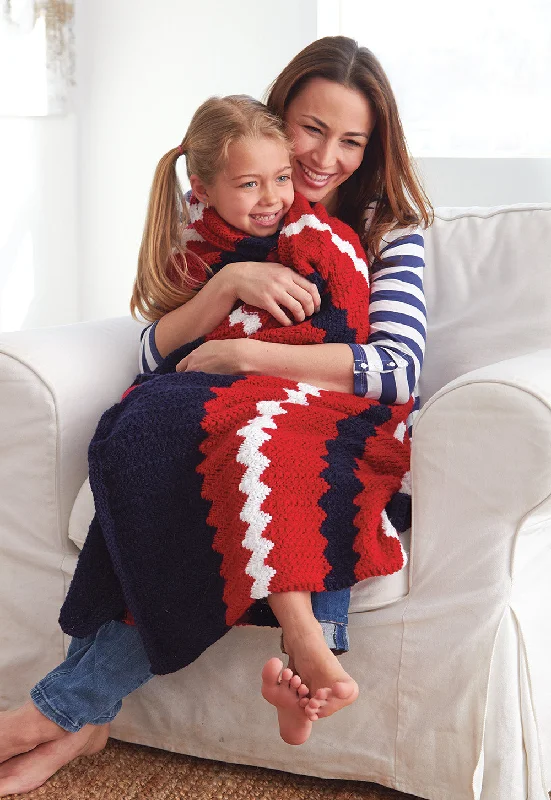 ---Free Striped Ripple Afghan Pattern