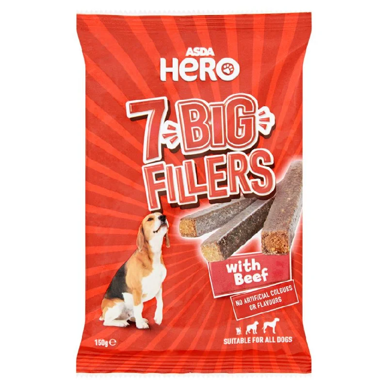 - The effect of dog food on dental healthASDA Hero Big Fillers with Beef Dog Treats 7 Pack