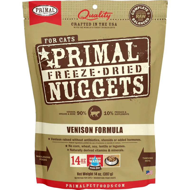 	Primal - Nuggets - Freeze Dried Nuggets - Venison Formula (Cat Food)