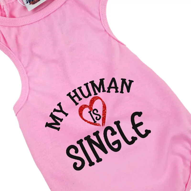 Pet easy-to-wear and take-off design clothesDog shirt | My Human Is Single