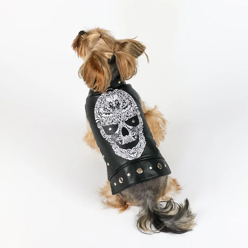 XX brand pet fashionBiker leather dog vest jacket