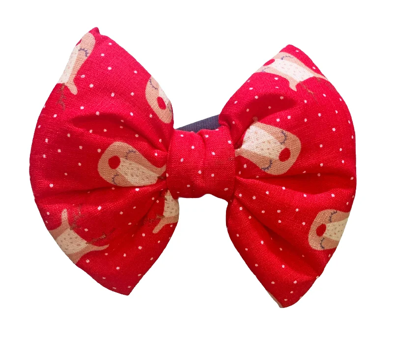 Small dog clothesDog Bow Tie for Christmas: Rudolph Dog Bow