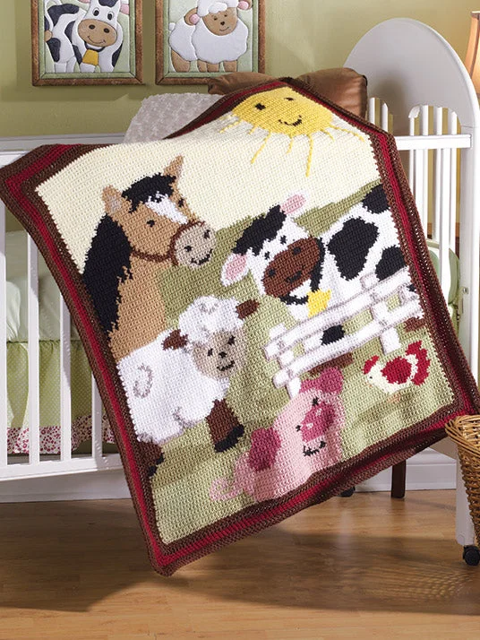 ---Farm Yard Friends Blanket Pattern