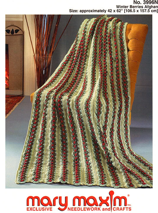 - Parrot climbing and standing wooden frameWinter Berries Afghan Pattern