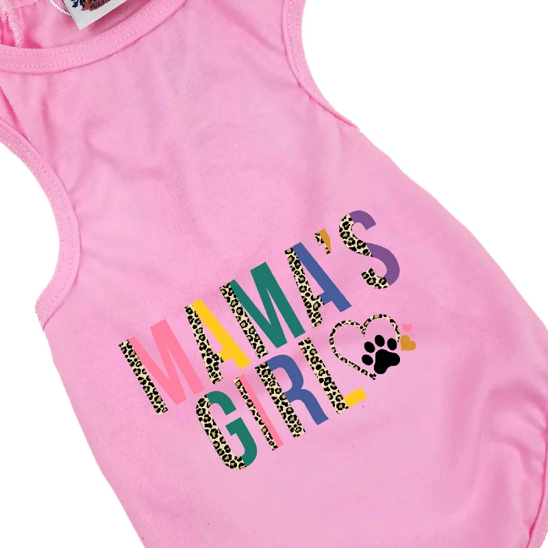 Pet night clothes with LED lightsDog Shirt | Mama's Girl Leopard