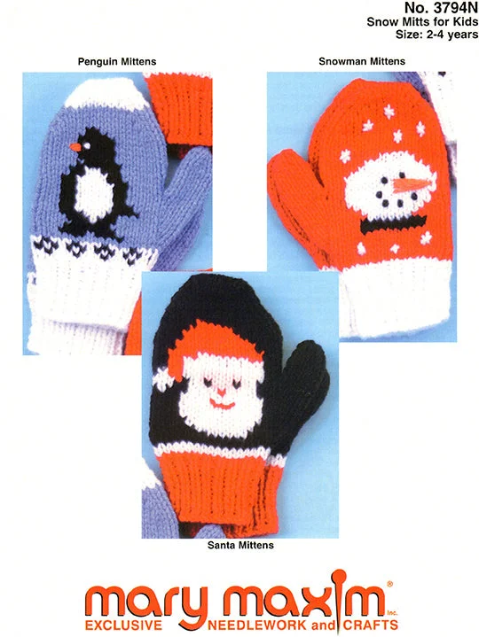 ---Snow Mitts for Kids Pattern