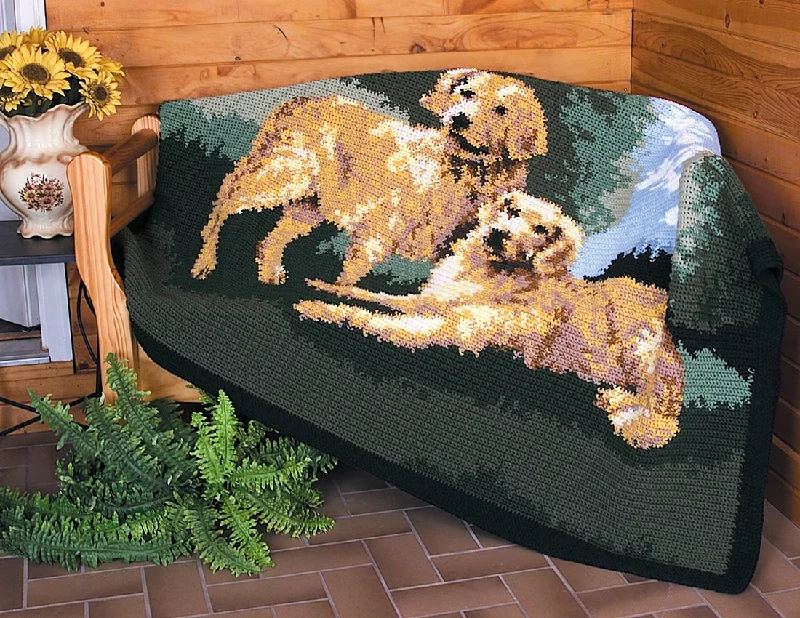 - Elderly dog ​​joint care mattressGolden Retrievers Afghan Pattern