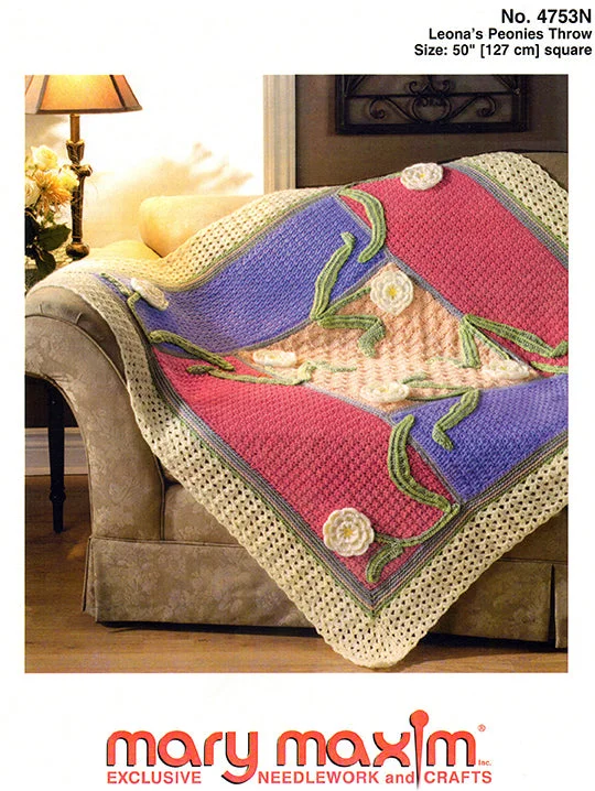 - Organic cotton dog bibsLeona's Peonies Throw Pattern