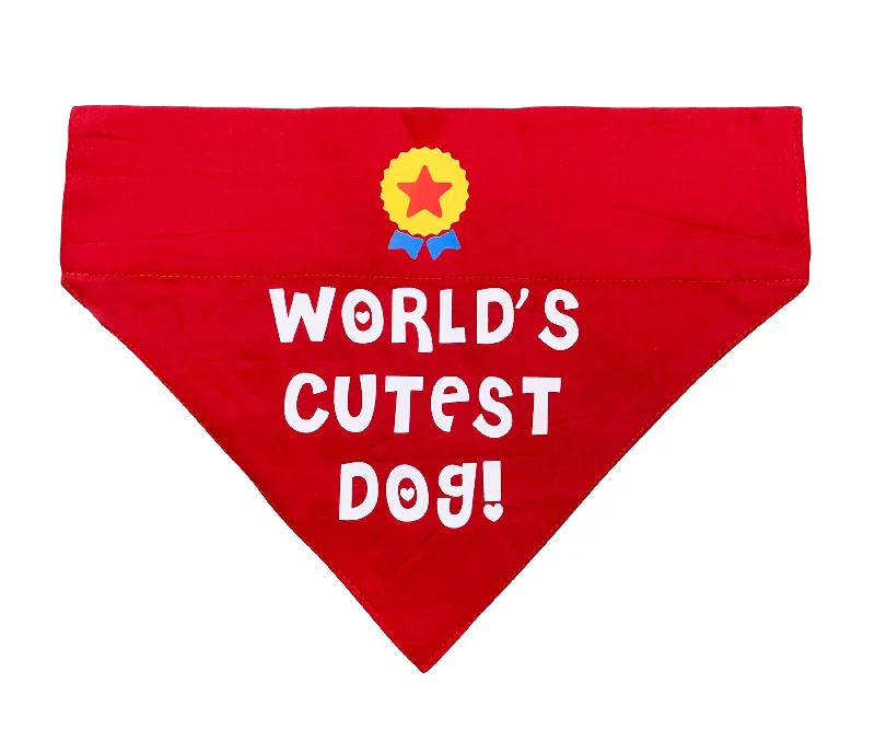 Classification by brand or style:Dog Bandana: World’s Cutest Dog Bandana for Dogs (Red)