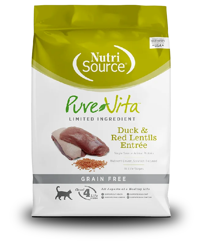 	NutriSource - PureVita - Grain Free Duck & Red Lentils Entrée (Dry Cat Food)