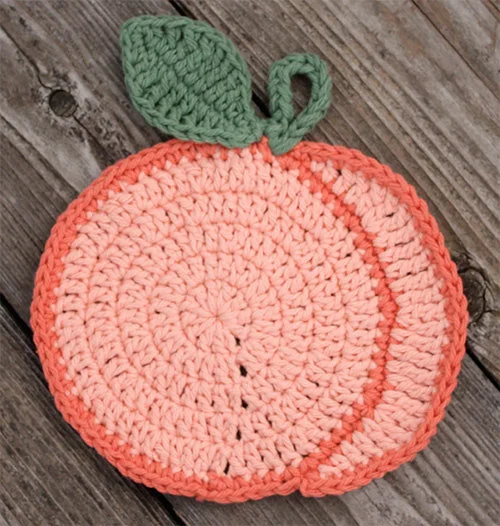 ---Free Peachy Dishcloth Pattern