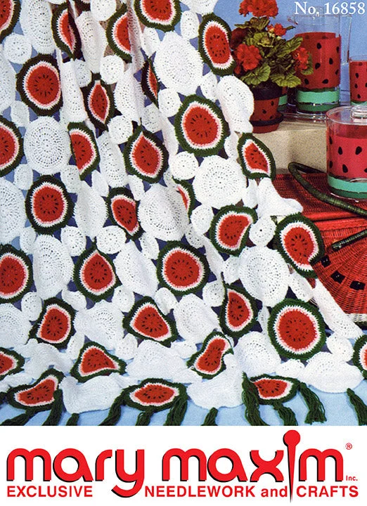 - Natural latex pet mattressWatermelon Afghan Pattern