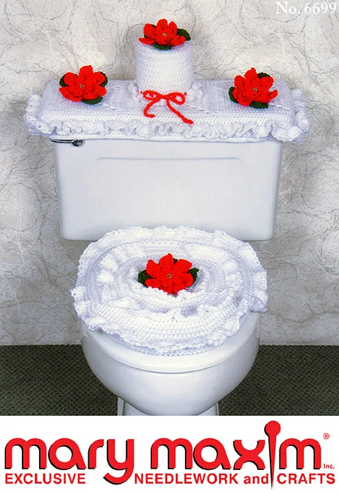 - Cat hair ball removal and hair removal creamPoinsettia Bathroom Ensemble Pattern