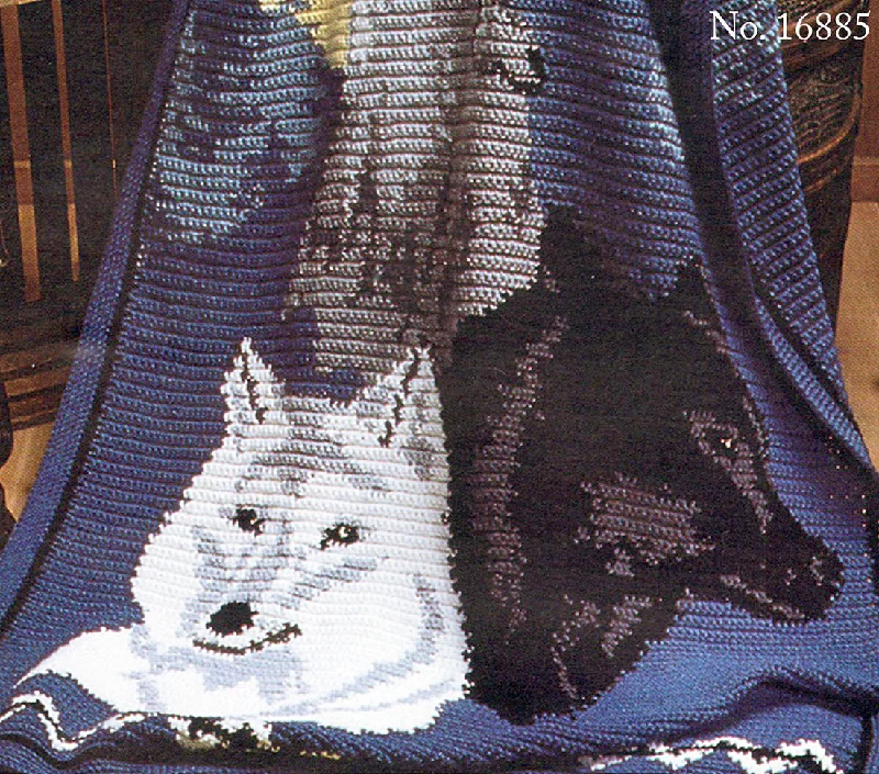 - Winter dog thick down jacketWolves Afghan Pattern