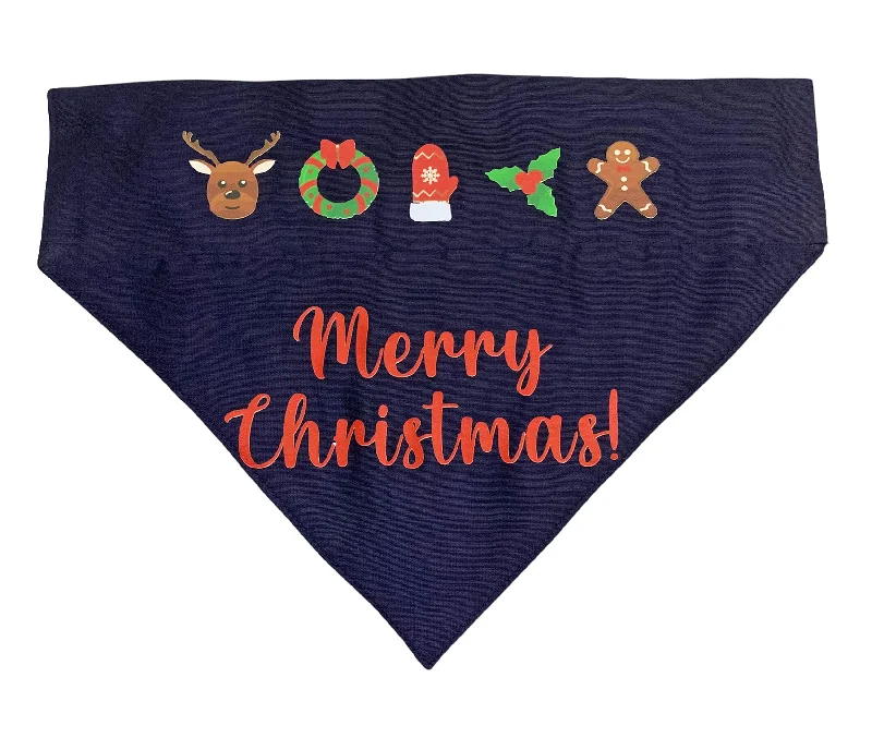 Classification by material or design:Dog Bandana: Merry Christmas Bandana for Pets